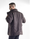 Chocolate brown tracksuit jacket with four pockets