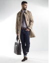 Gabardina beige cruzada