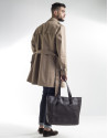 Gabardina beige cruzada