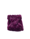 Dark red rabbit fur collar