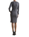 Gray hound’s tooth print, long sleeved dress 
