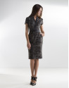 Vestido cuadros grises