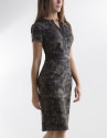 Vestido cuadros grises
