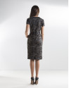 Vestido cuadros grises