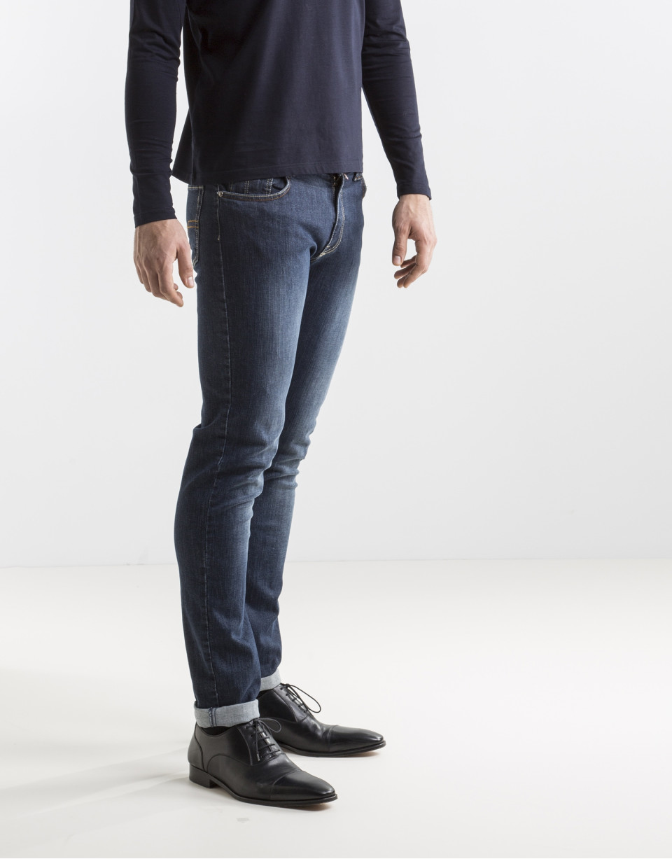 Dark blue jeans