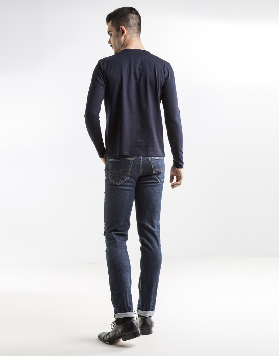 Dark blue jeans
