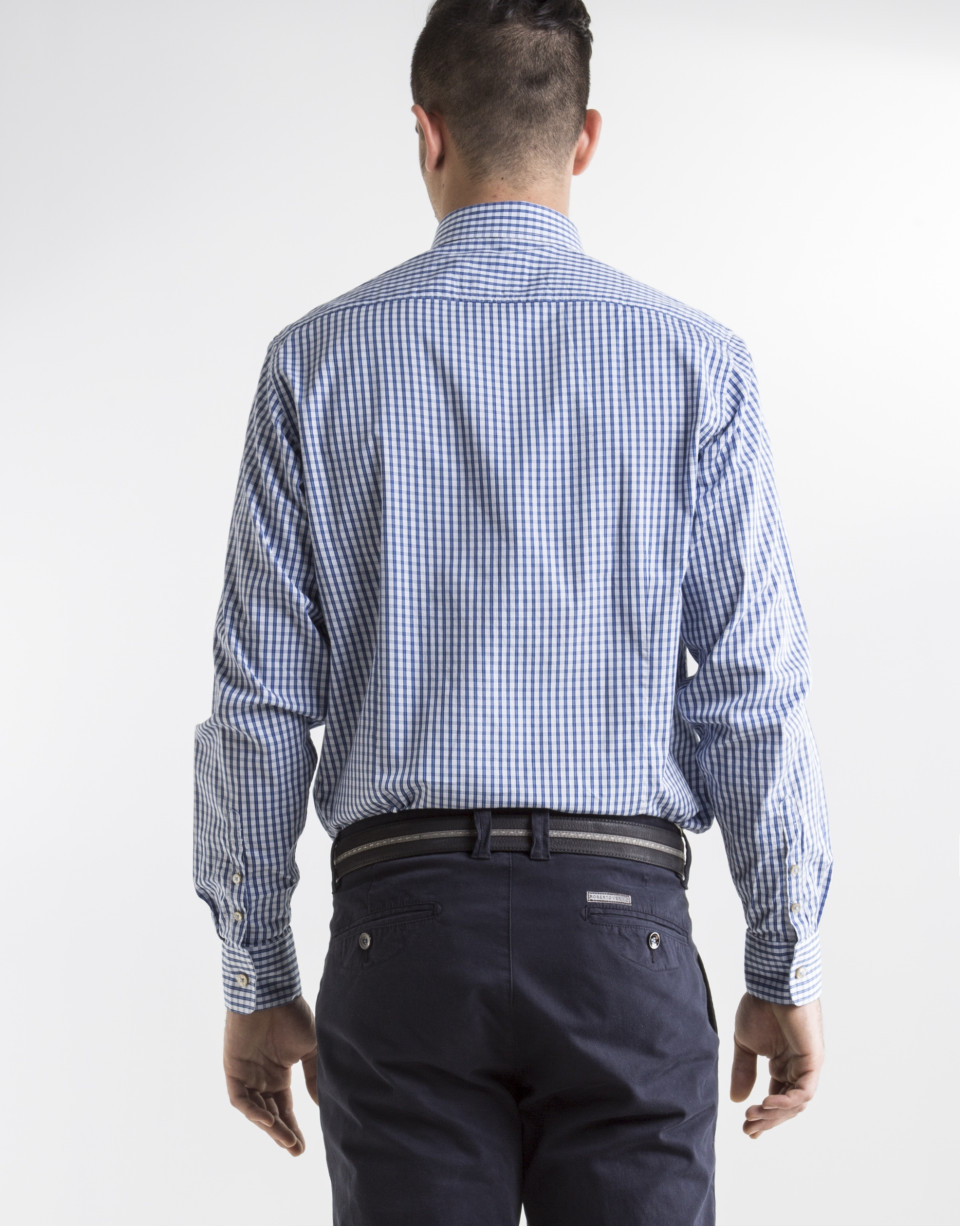 Blue checked sport shirt