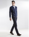 Chaqueta estructura azul oscuro