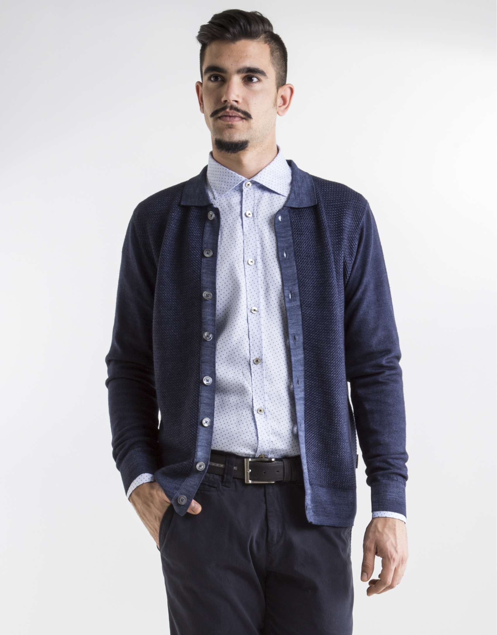 Chaqueta estructura azul oscuro