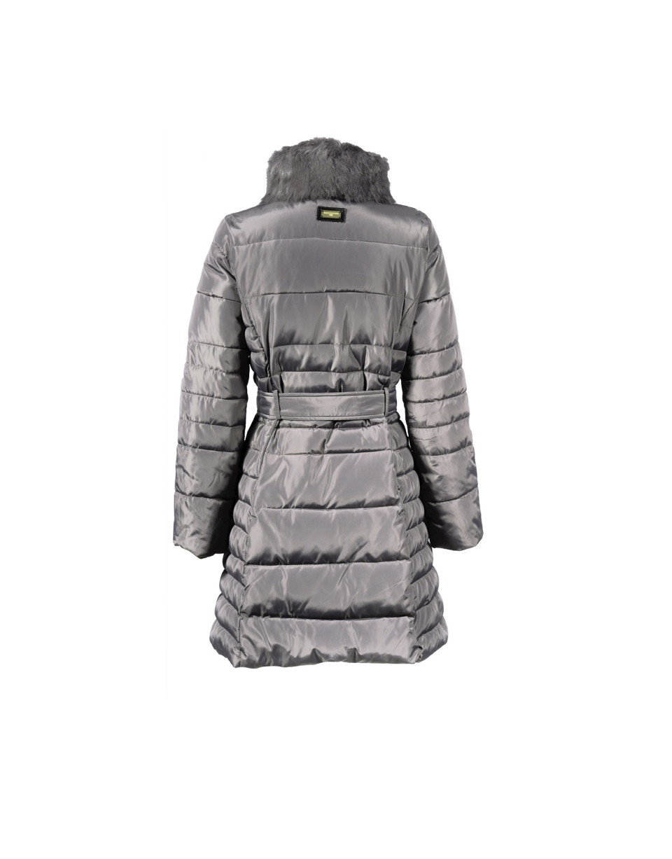 Grey quilted coat