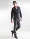 Jersey cuello chal marengo