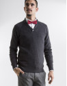 Jersey cuello chal marengo