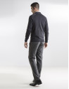 Gray shawl neck sweater