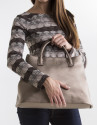 Satchel piel metalizada