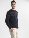 Jersey jacquard marino