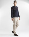 Jersey jacquard marino