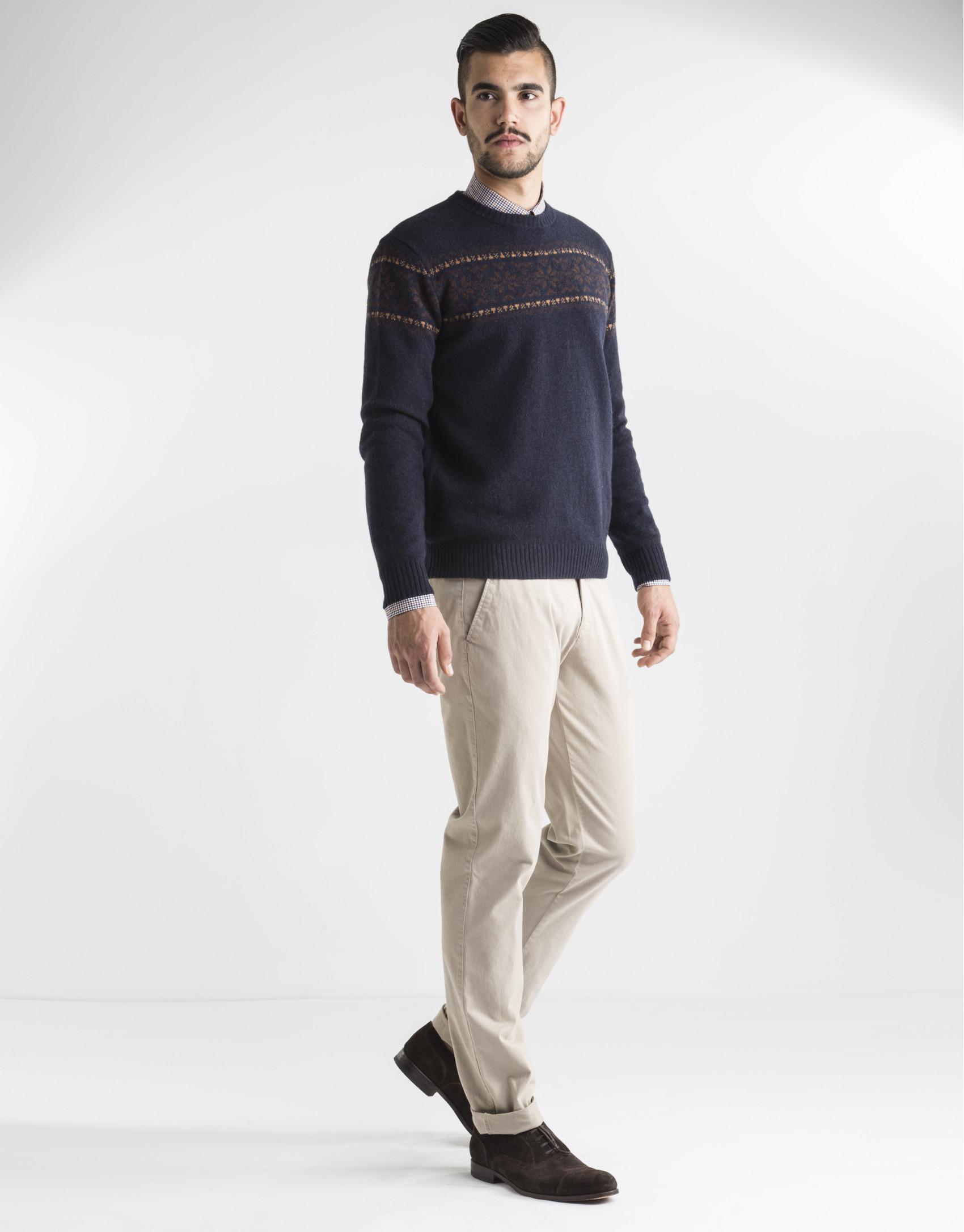 Jersey jacquard marino