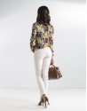 Pantalón pana grabada beige