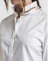 White shirt with Mao collar