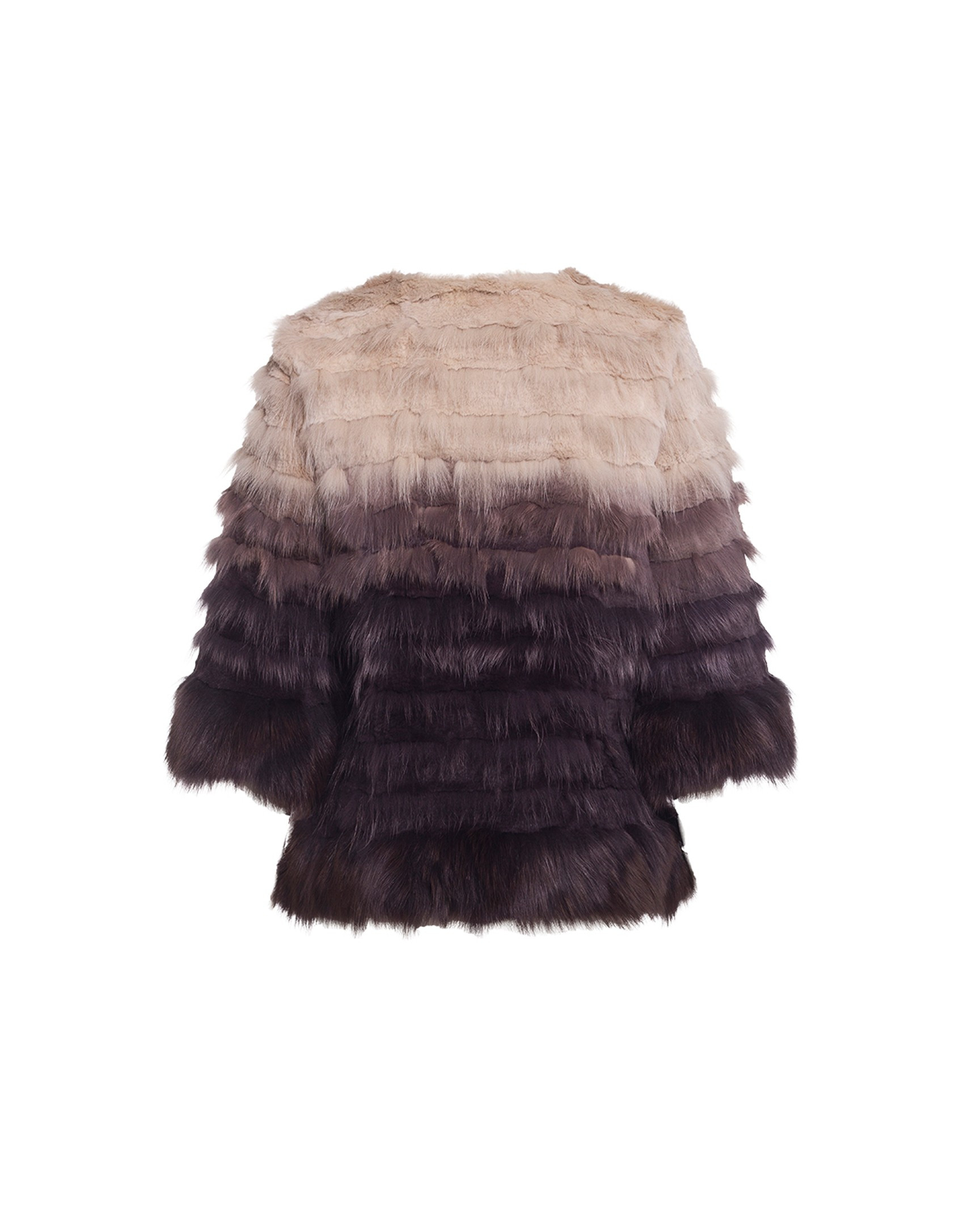 Degradé faux-rabbit jacket