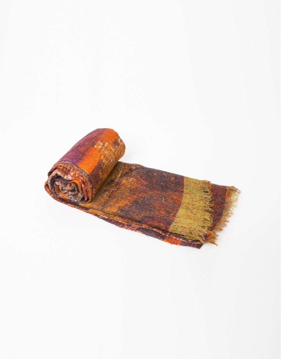 Foulard lana y seda oro