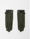 Green wool gloves
