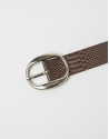 Brown embossed belt