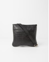 Embossed leather shoulder bag