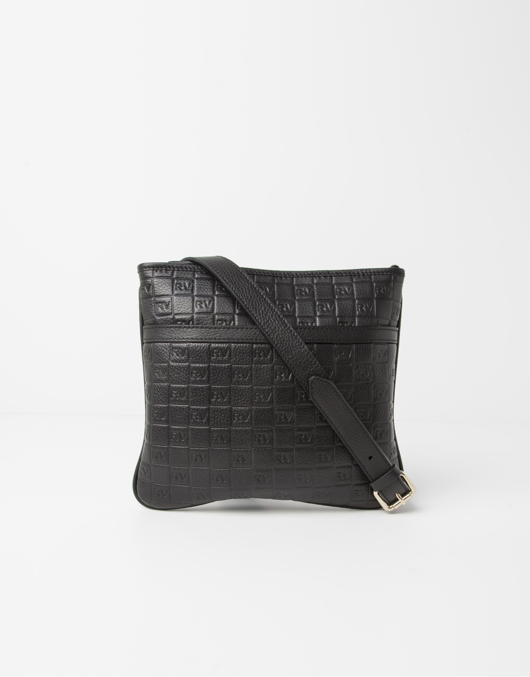 Embossed leather shoulder bag