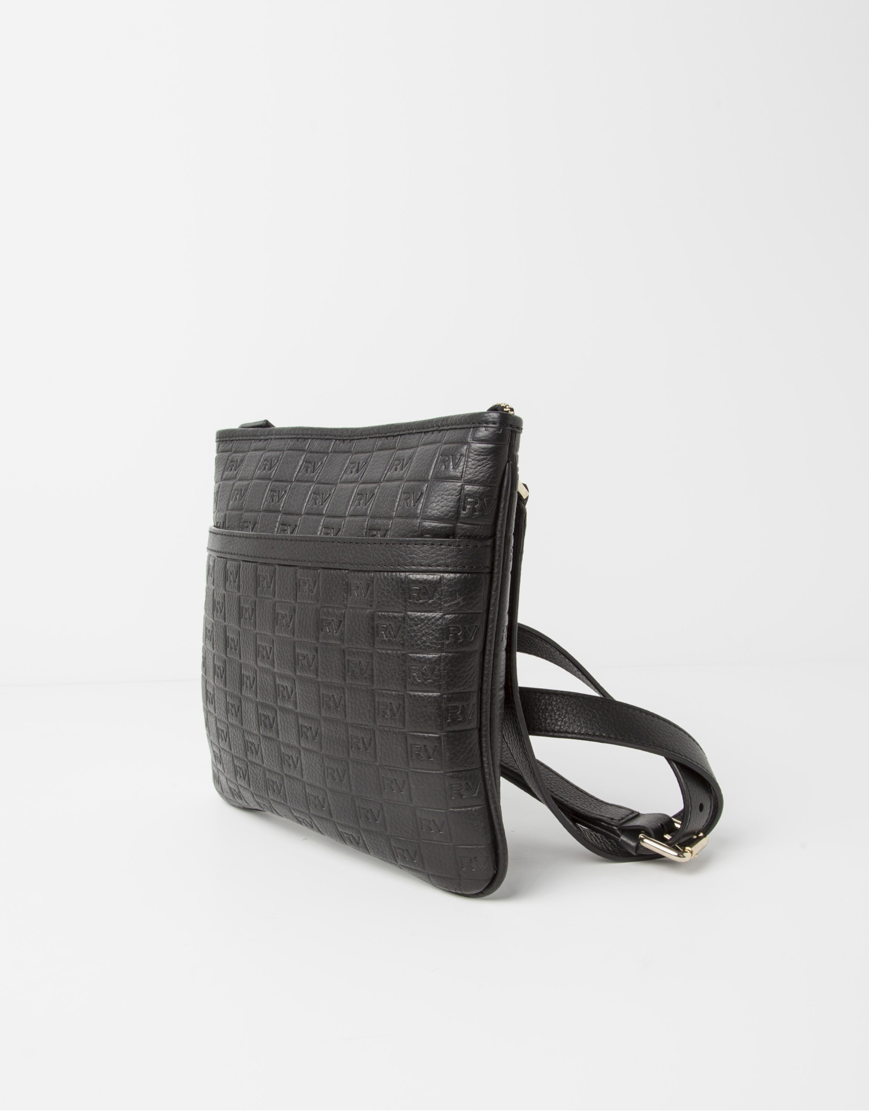 Embossed leather shoulder bag