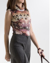 High collar blouse