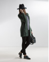 Long green knit jacket