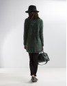 Long green knit jacket