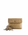 Bolso Messenger Miranda VIP flecos piel bronce