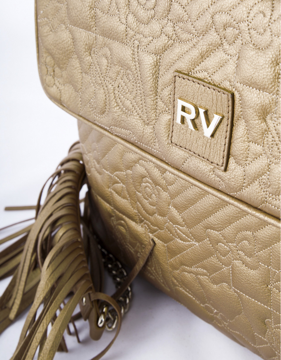 Bolso Messenger Miranda VIP flecos piel bronce