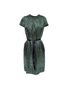 Vestido verde estampado circular