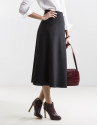 Falda midi negra