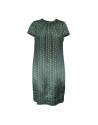 Vestido verde estampado circular