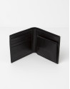 Black leather wallet with change purse inside