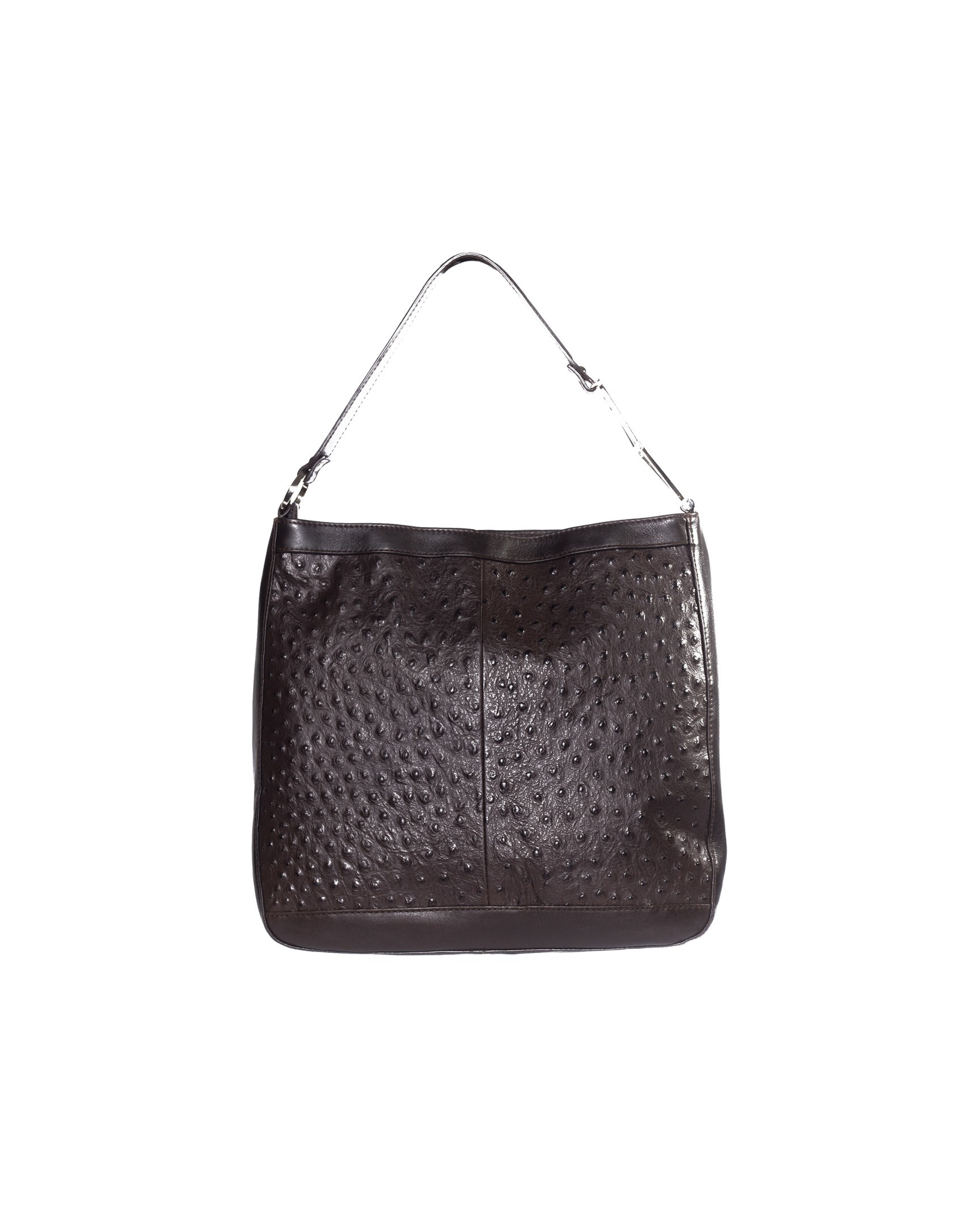 Bolso medio cuadrado avestruz