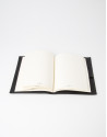 Black leather notebook cover