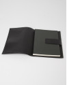 Black leather notebook cover