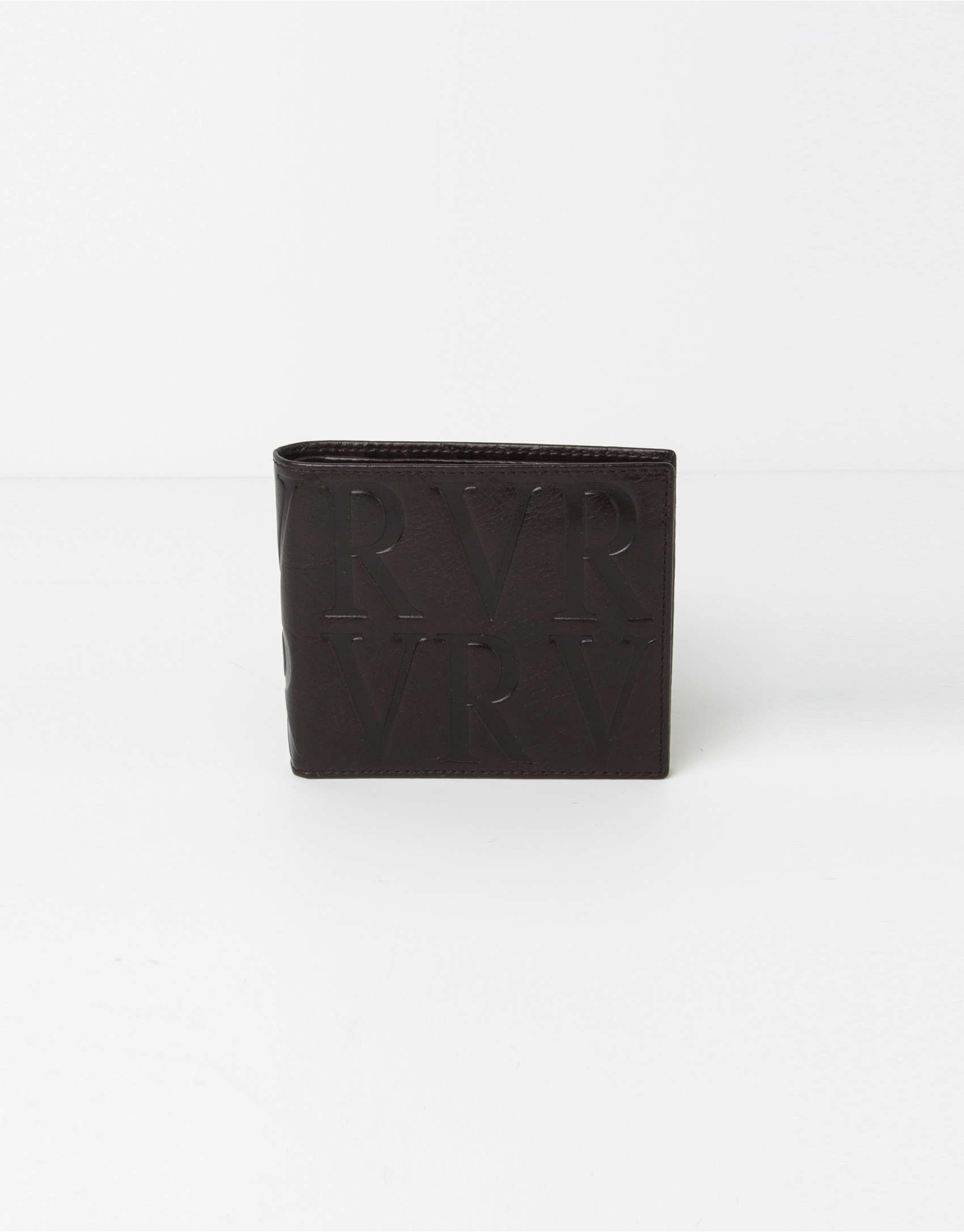 Brown leather wallet with change purse inside