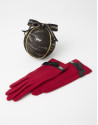 Red wool gloves