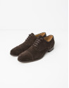 Brown split leather shoes