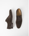 Brown split leather shoes