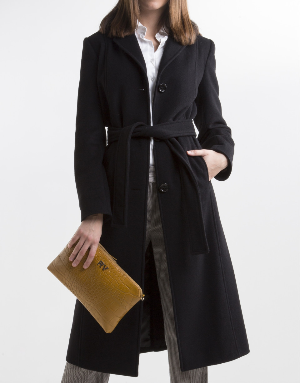 Black structured coat