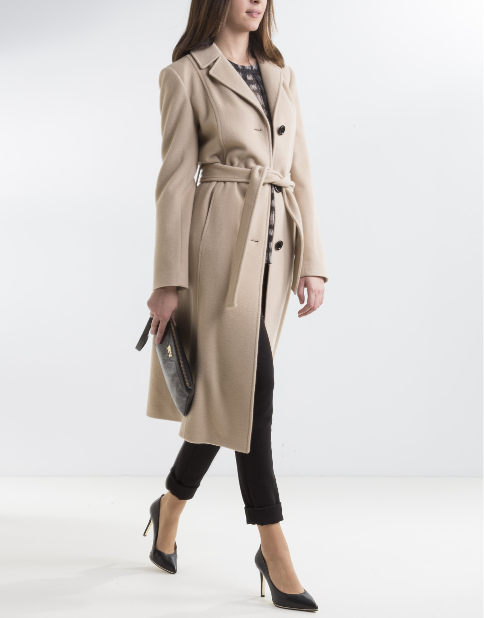 Camel structured coat