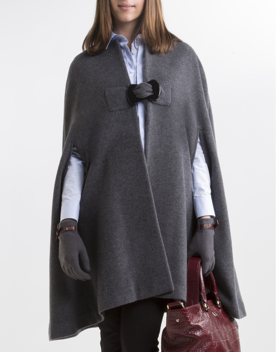 Capa lana cashmire gris