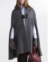 Dark gray cashmere cape